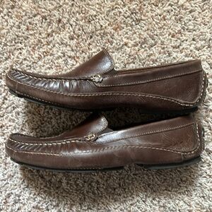 Clarks Men’s Brown Leather Driving Loafers. Size 10